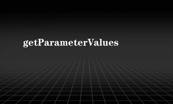 getParameterValues