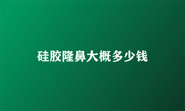 硅胶隆鼻大概多少钱