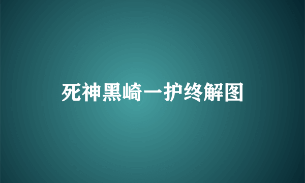 死神黑崎一护终解图