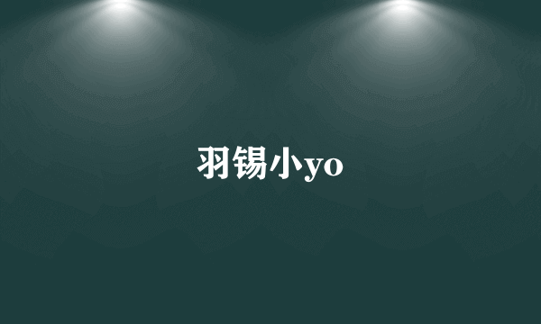 羽锡小yo