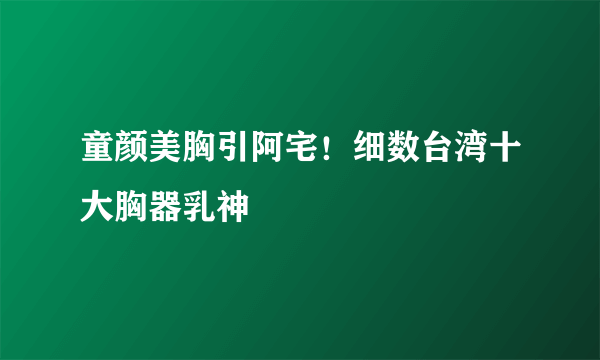 童颜美胸引阿宅！细数台湾十大胸器乳神