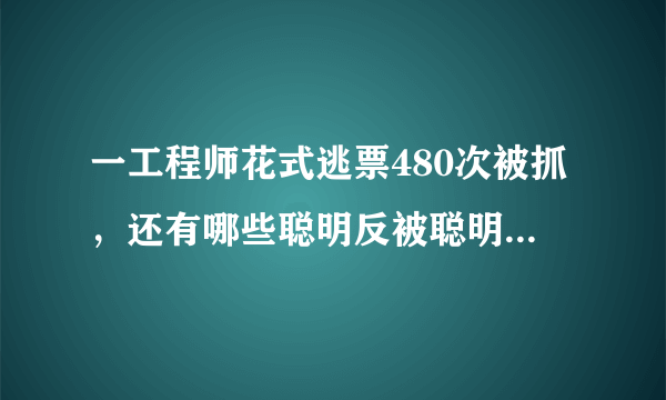 一工程师花式逃票480次被抓，还有哪些聪明反被聪明误的例子？