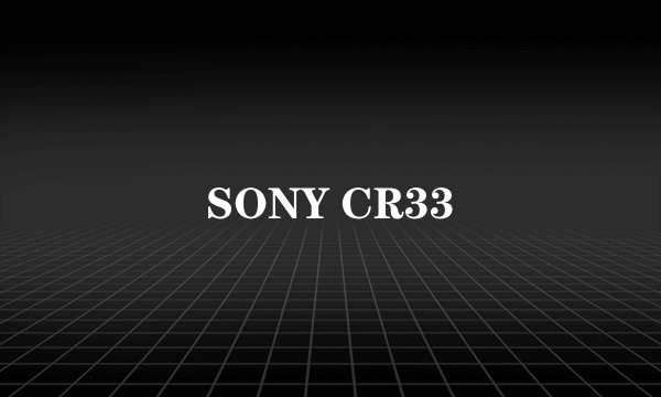 SONY CR33