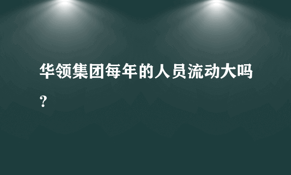 华领集团每年的人员流动大吗？