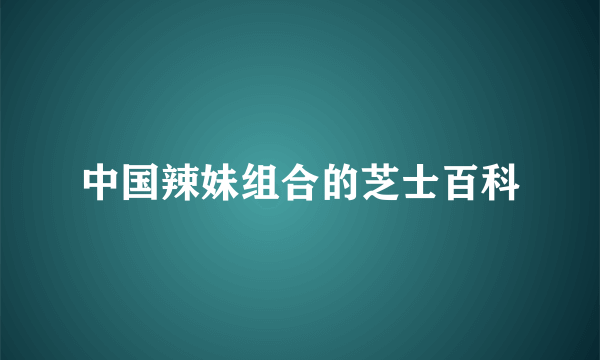 中国辣妹组合的芝士百科