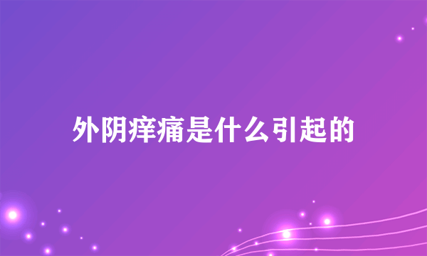 外阴痒痛是什么引起的