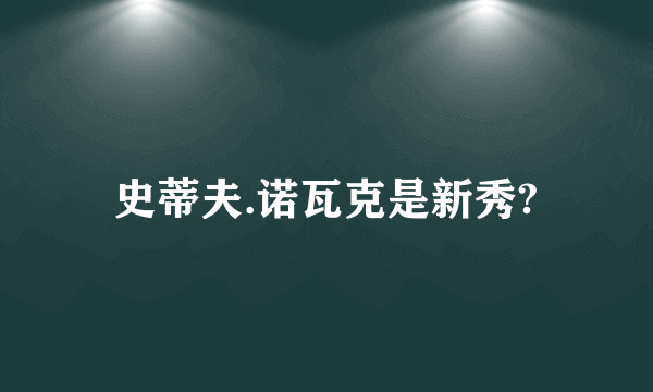 史蒂夫.诺瓦克是新秀?