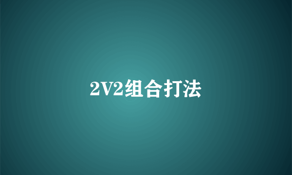 2V2组合打法