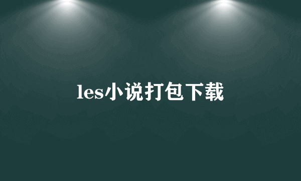 les小说打包下载