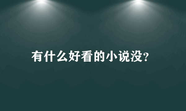 有什么好看的小说没？