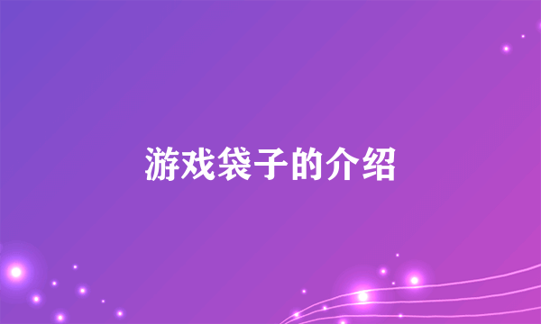 游戏袋子的介绍