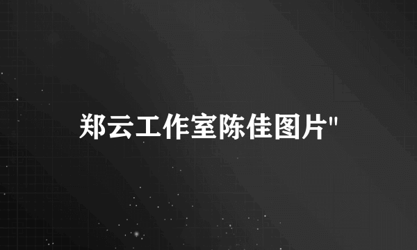 郑云工作室陈佳图片