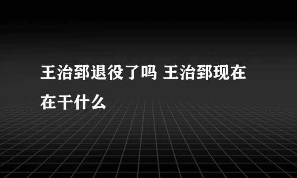 王治郅退役了吗 王治郅现在在干什么