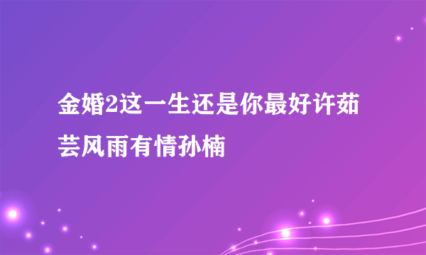 金婚2这一生还是你最好许茹芸风雨有情孙楠