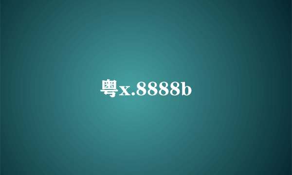 粤x.8888b