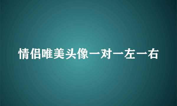 情侣唯美头像一对一左一右