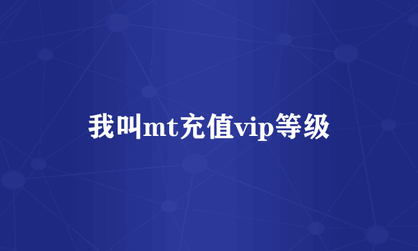 我叫mt充值vip等级