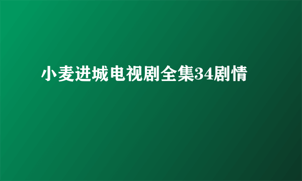 小麦进城电视剧全集34剧情