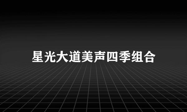 星光大道美声四季组合