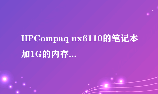 HPCompaq nx6110的笔记本加1G的内存要多少钱啊?