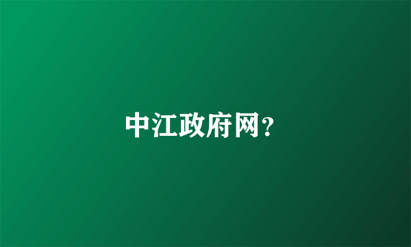 中江政府网？