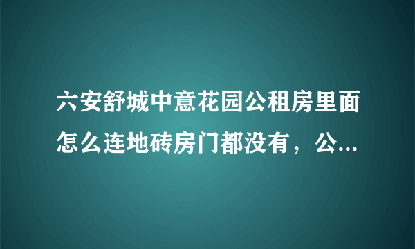 六安舒城中意花园公租房里面怎么连地砖房门都没有，公租房国家有没有规定房子里面必须有哪些基础设施