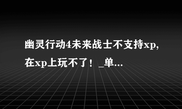 幽灵行动4未来战士不支持xp,在xp上玩不了！_单机攻略_飞外