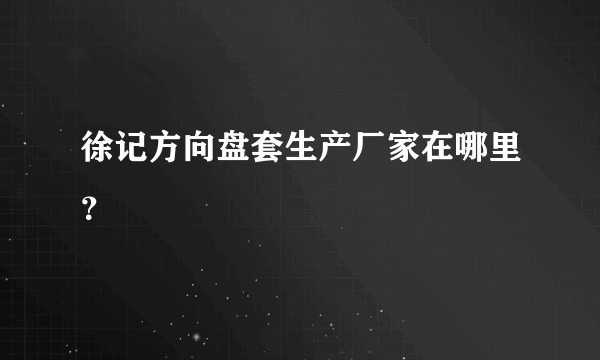 徐记方向盘套生产厂家在哪里？