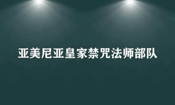 亚美尼亚皇家禁咒法师部队