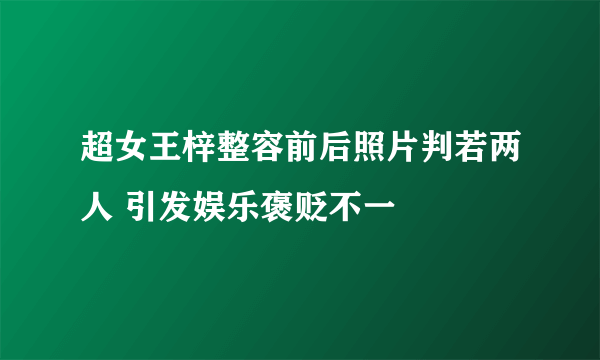 超女王梓整容前后照片判若两人 引发娱乐褒贬不一