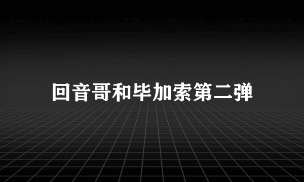 回音哥和毕加索第二弹