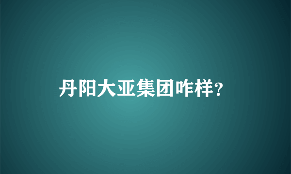 丹阳大亚集团咋样？