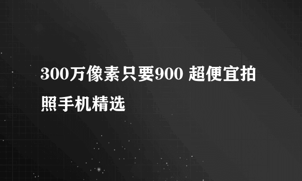 300万像素只要900 超便宜拍照手机精选