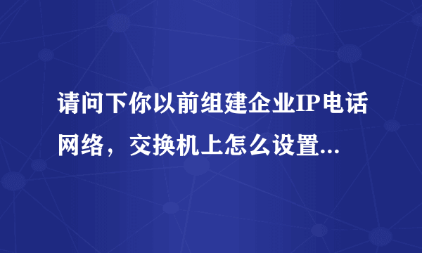 请问下你以前组建企业IP电话网络，交换机上怎么设置？ip电话要怎么设置？谢谢！