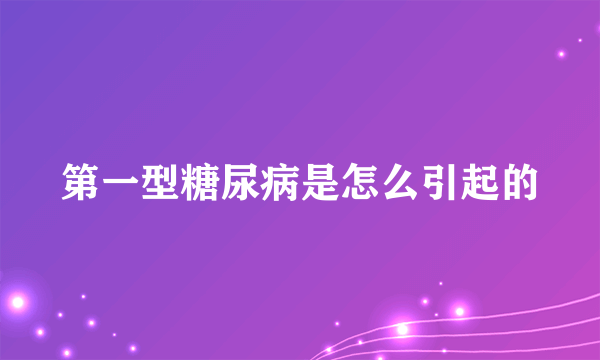 第一型糖尿病是怎么引起的