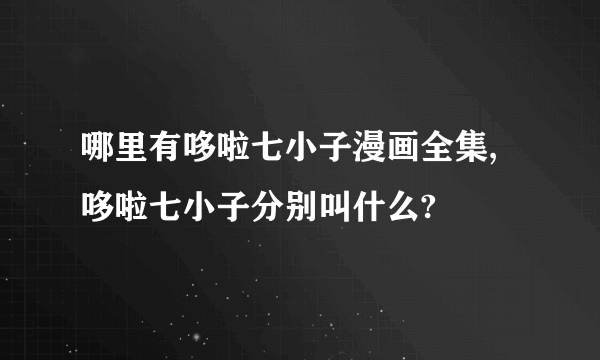 哪里有哆啦七小子漫画全集,哆啦七小子分别叫什么?