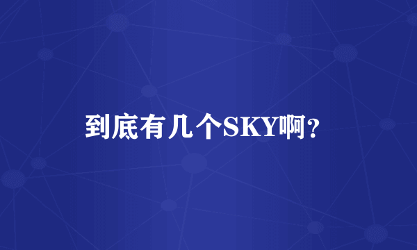 到底有几个SKY啊？