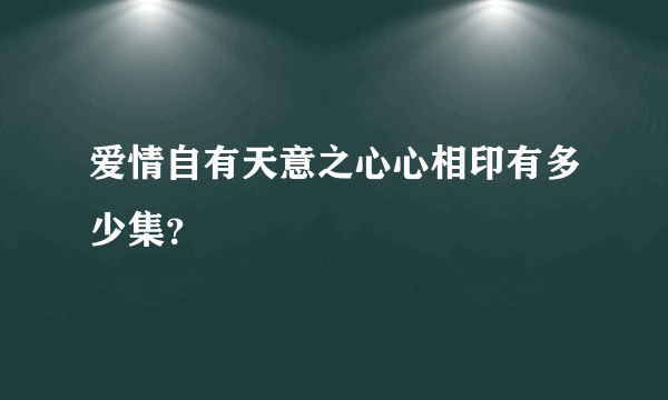 爱情自有天意之心心相印有多少集？