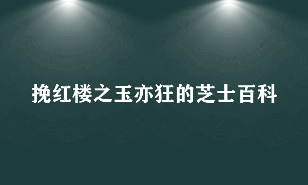 挽红楼之玉亦狂的芝士百科