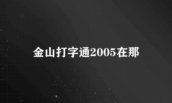 金山打字通2005在那