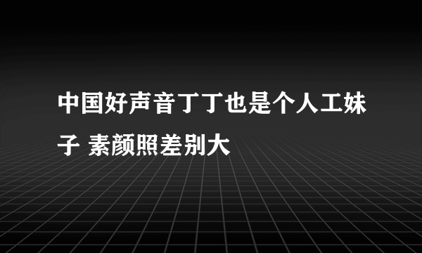 中国好声音丁丁也是个人工妹子 素颜照差别大