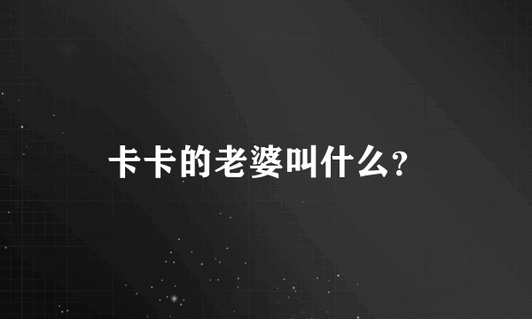 卡卡的老婆叫什么？