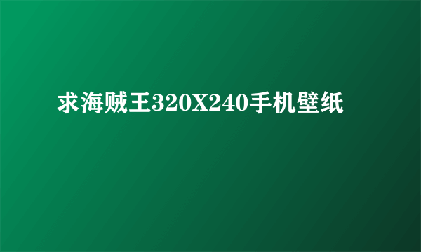 求海贼王320X240手机壁纸