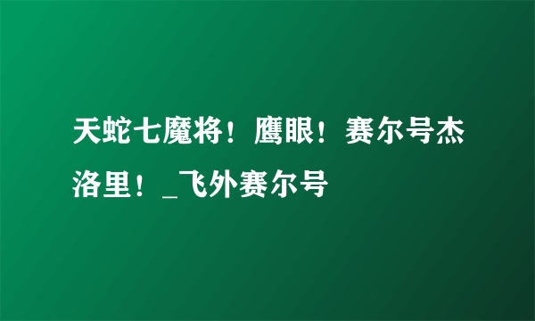 天蛇七魔将！鹰眼！赛尔号杰洛里！_飞外赛尔号