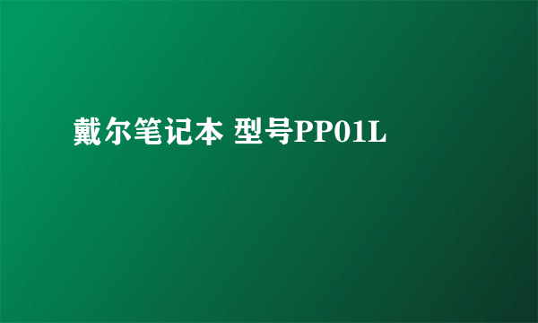 戴尔笔记本 型号PP01L