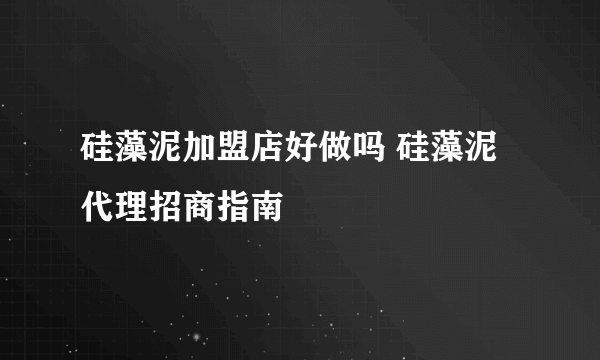 硅藻泥加盟店好做吗 硅藻泥代理招商指南