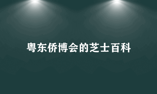 粤东侨博会的芝士百科