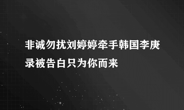 非诚勿扰刘婷婷牵手韩国李庚录被告白只为你而来