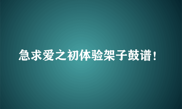 急求爱之初体验架子鼓谱！