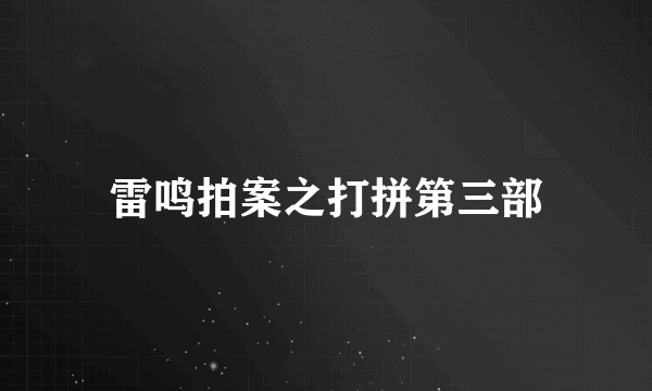 雷鸣拍案之打拼第三部